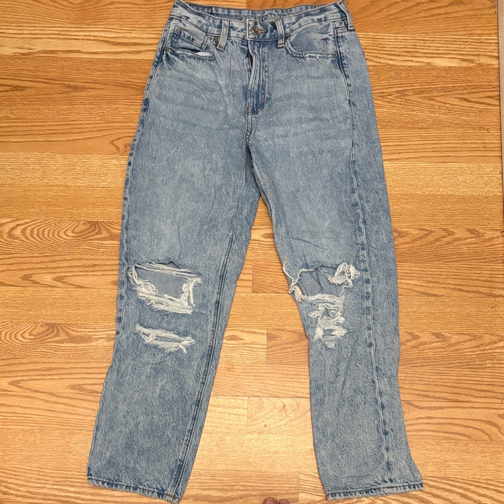 American Eagle Outfitters Light Blue Straight Leg Jeans